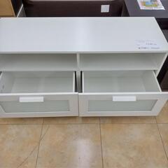 リユースのサカイ太田店★ジモティ割あり★  テレビ台 ホワイト H53.7×D41.3×W120.3 クリーニング済み OJ10818の画像