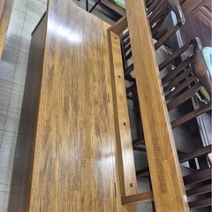 折り畳みダイニングテーブル&ベンチセットの画像