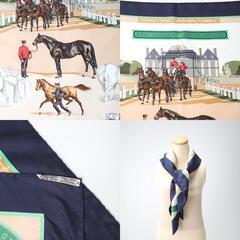 エルメス カレ90 スカーフ ネイビー  HERMES  カレ90の画像
