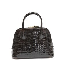 クロコダイル HO6123 ハンドバッグ ダークワインレッド  CROCODILE 2WAY ポロサスの画像