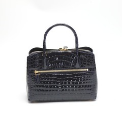 クロコダイル HO5967 ハンドバッグ ネイビー  CROCODILE 2WAY キプロスの画像