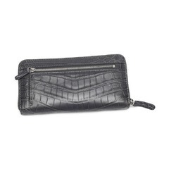 クロコダイル W168L 長財布 グレー  CROCODILE ラウンドファスナー クロコダイルの画像