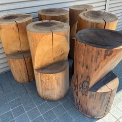 【１つ¥2,000-】天然木 椅子 丸太椅子 アウトドア チェアーの画像
