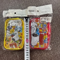 SNOOPY カラフルポーチ黄＆赤の画像