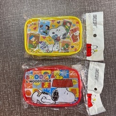 SNOOPY カラフルポーチ黄＆赤の画像