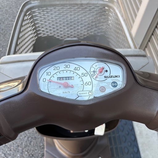 4222.超高年式　現行型レッツ（バスケット）　バッテリー新品　千葉県柏市　即日配送、自走引き取りも可能