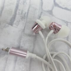 ( M-829 )radius iphone用 イヤホン ラディウス ピンク 中古 動作確認済みの画像