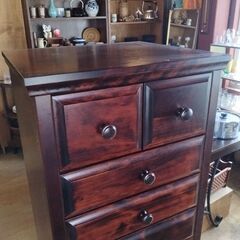 SALE!! 木製 チェスト 引き出し収納 収納家具 民芸家具風　/TJ-2535 2F南の画像