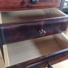 SALE!! 木製 チェスト 引き出し収納 収納家具 民芸家具風　/TJ-2535 2F南の画像