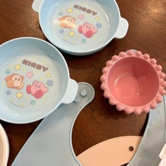 離乳食　エプロン　お皿　哺乳瓶洗いセットの画像