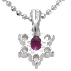 ネックレス ネックレス シルバー   Pt900 Pt850 ルビーの画像