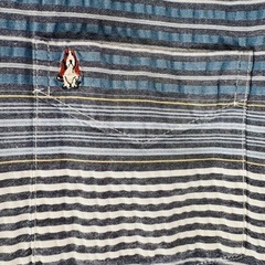 Hush Puppies ハッシュパピー 半袖シャツ ストライプ メンズの画像