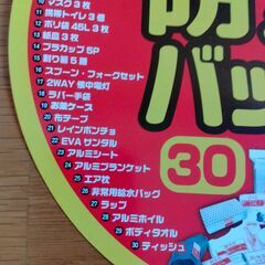 山善　防災バッグ３０　YBG-30R　未使用品　送料が高いので取りにこれる方限定の画像