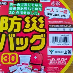 山善　防災バッグ３０　YBG-30R　未使用品　送料が高いので取りにこれる方限定の画像
