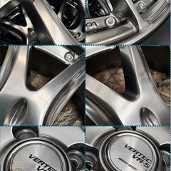 ㉓165/55R15新品タイヤ4本と中古美品ホイールとナット付きの画像