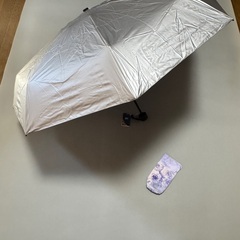 新品　未使用  晴雨兼用折り畳み傘　花柄  コンパクトの画像