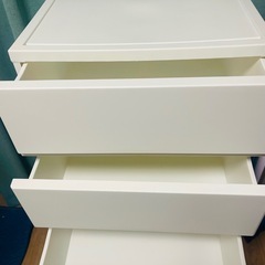 白色 3段チェスト プラスチック収納ケース W54×D41.5×H66cmの画像