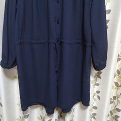 チェック紺 sizeMの画像