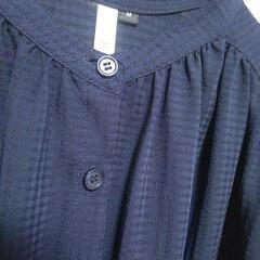 チェック紺 sizeMの画像