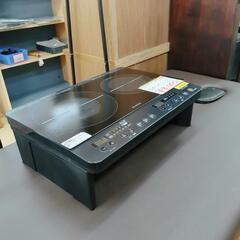 アイリスオーヤマ 2口IHコンロ  IHK-W13S-B 2020年製 動作確認済み【こちらは店舗です。浜村鹿野温泉ICから3分 買取本舗 宮本リサイクル 営業時間9～19時 定休日水曜のみ←連絡できませんm(_ _)m】の画像