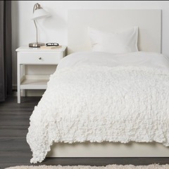 IKEAオフェーリア　撮影でのみの使用　クシュクシュケット　ホワイト　撮影布　タオルケット　の画像