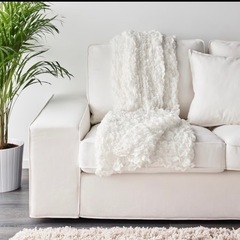 IKEAオフェーリア　撮影でのみの使用　クシュクシュケット　ホワイト　撮影布　タオルケット　の画像