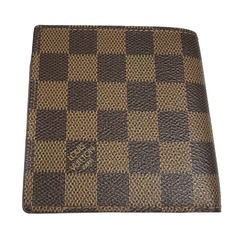 ルイヴィトン N61675 二つ折り財布 ブラウン  LOUIS VUITTON ポルトフォイユ・マルコ ダミエの画像