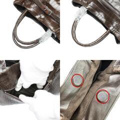 クロコダイル JNH-2880 トートバッグ ブラウン  CROCODILE マットクロコ 訳ありの画像