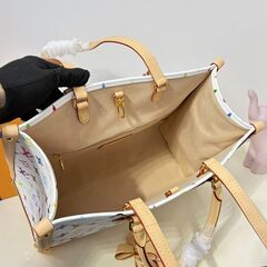 LOUIS VUITTON/ルイ・ヴィトン  モノグラム オンザゴー トランクMM 2WAY レザー トートバッグ ハンドバッグ マルチカラー PVC レディース M13079の画像