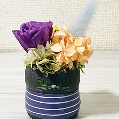 ハロウィン　置物　フラワーアレンジメント　　　　の画像