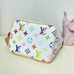 LOUIS VUITTON/ルイ・ヴィトン モノグラム マルチカラー オールイン BB レザー2WAYハンドバッグ ショルダーバッグ ホワイト M13089の画像