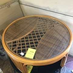 ラタンテーブルの中古が安い！激安で譲ります・無料であげます