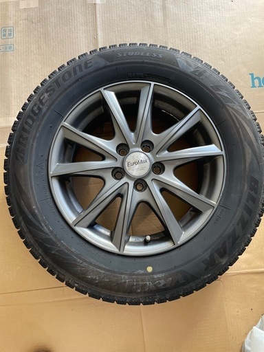 【中古】ブリヂストンのスタッドレスタイヤ「BLIZZAK（ブリザック）」とEuroMaxのアルミホイールの4本セットです。
