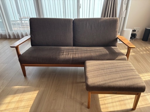 【カリモク】ソファ  三人掛け モデル 平織布地 karimoku 国産