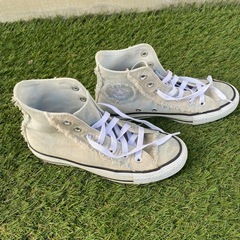 converseハイカット★23ｾﾝﾁ★水色デニム生地の画像