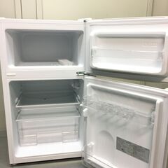 清掃済み　2ドア冷凍冷蔵庫　WRH-87W　2021年製　ウィンコド　一人暮らし　セカンド冷蔵庫　①の画像