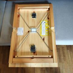 無印良品　パイン材　ローテーブル　折りたたみ式の画像