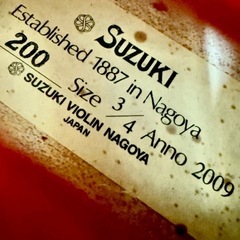 Suzuki「No.200」3/4サイズ C.Bacci製弓付きの画像