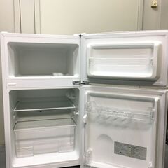 清掃済み　2ドア冷凍冷蔵庫　WRH-87W　2021年製　ウィンコド　②の画像