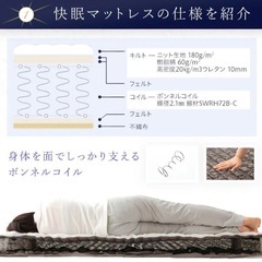 ほぼ新品 ラシク セミダブルベッド マットレスの画像