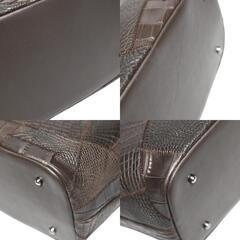 クロコダイル LB-7001 トートバッグ ニコチン  CROCODILE 天ファスナー パッチワークの画像