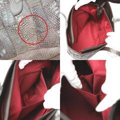 クロコダイル LB-7001 トートバッグ ニコチン  CROCODILE 天ファスナー パッチワークの画像