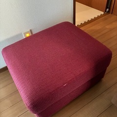 イス　オットマン　ファブリック　チェリーピンクの画像