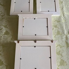 フォトフレーム 三角吊 シャビーシック 4個セットの画像