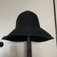 [未使用品]milsa 麦わら帽子(ブラック)の画像
