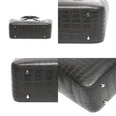 クロコダイル WYA-532015 ハンドバッグ ブラック  CROCODILE 2WAY カードケース付の画像