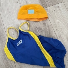 水着バッグ、水着、帽子３点セットの画像