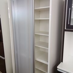 ★ジモティ割あり★  食器棚 ホワイト H198×D45×W99 クリーニング済み TK6369の画像