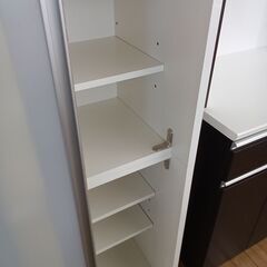 ★ジモティ割あり★  食器棚 ホワイト H198×D45×W99 クリーニング済み TK6369の画像