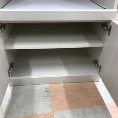 【ｼﾞｬﾝｸﾞﾙｼﾞｬﾝｸﾞﾙ金沢店】  レンジ台 ホワイト W60×D40×H60 クリーニング済み												の画像